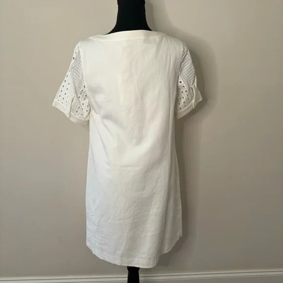 NWT Vineyard Vines White Eyelet City Shift Dress - Picture 4 of 12